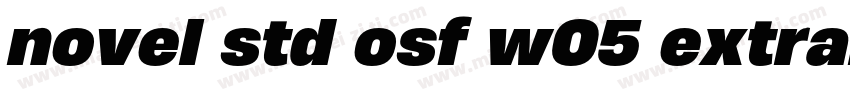 novel std osf w05 extrabold it字体转换